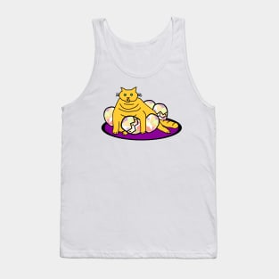 Fat Cat got all the Easter Eggs Tank Top